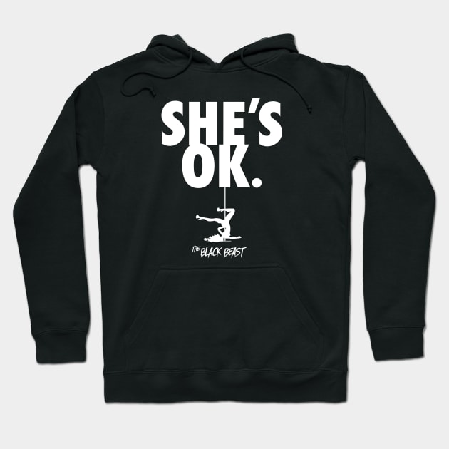 Derrick Lewis He's OK Black Beast Hoodie by cagerepubliq